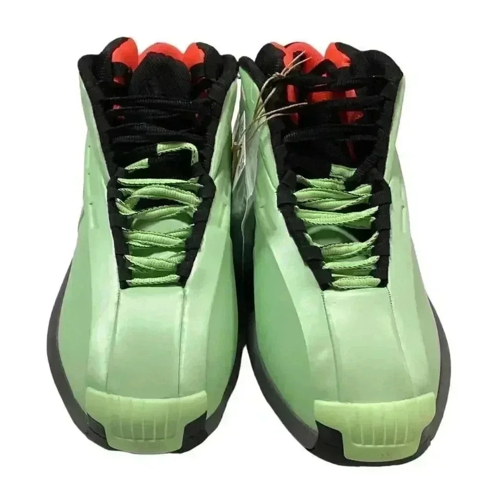 Adidas Crazy 1 Mens 10.5 Green Silver Black Orange Basketball Shoes Kobe Retro